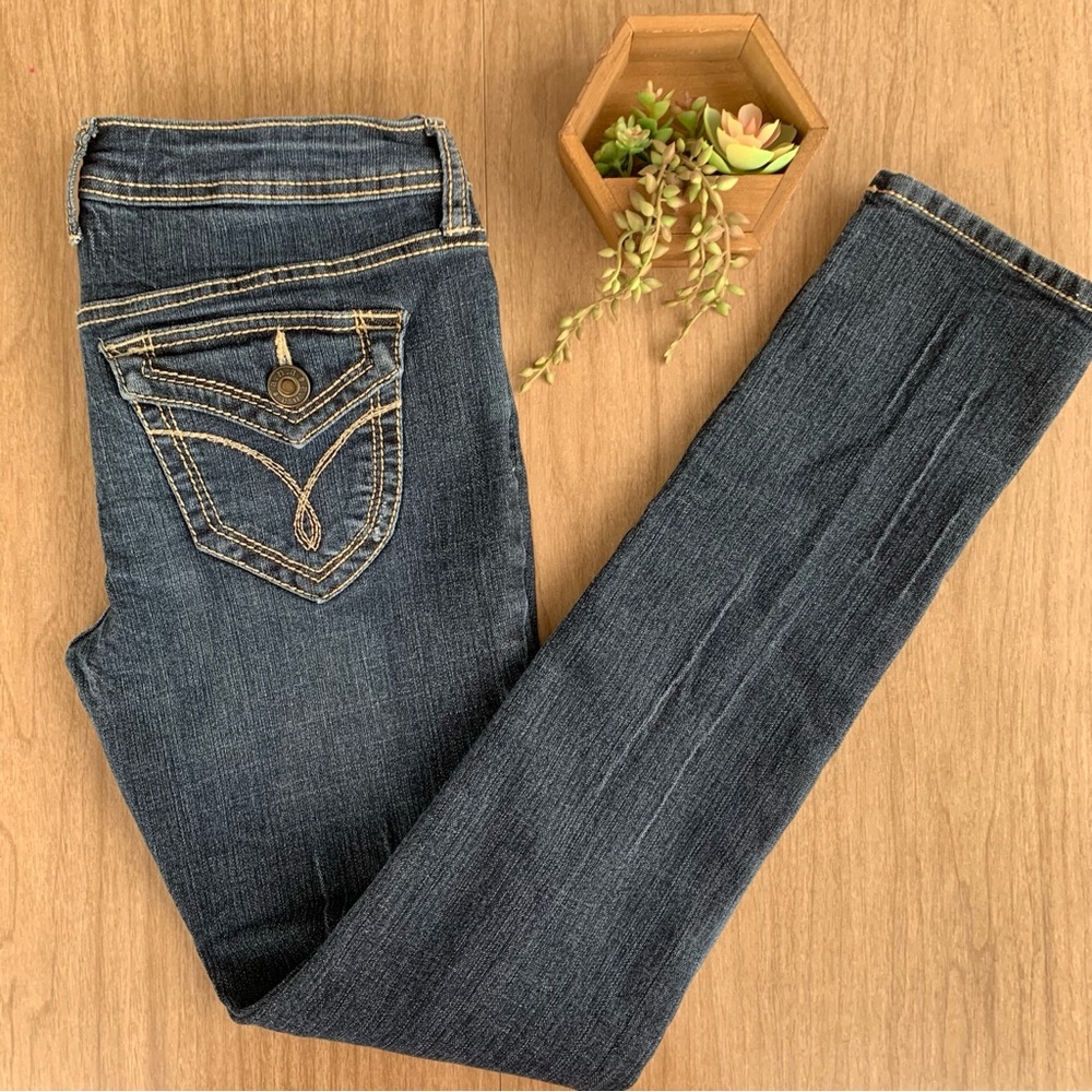 ANA Jeans women's modern fit Size 4 Low Rise Skinny Mid Rise Dark Wash